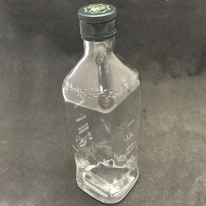 Kitchen Transparent Olive Oil Glass Bottle