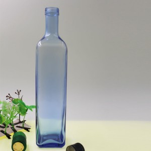 Light Blue 250ml 500ml 750ml Olive Oil Glass Bottle Container