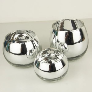 Linlang Wholesale Small Round Thick Clear Glass Tealight Candle Holder-556
