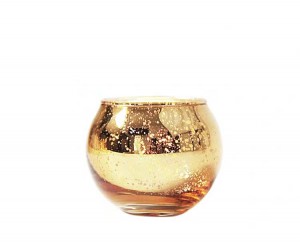 Linlang Großhandel kleiner runder dicker klarer Teelichthalter aus Glas-556