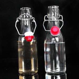 OEM / 250 ml ovocnej šťavy / Flip Top End Swing Top nápoja Sklenená fľaša s hermetické Cap