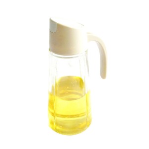 Olive Oil Glass Bottle Auto flip dispenser kitchen vinegar Cruet Jar
