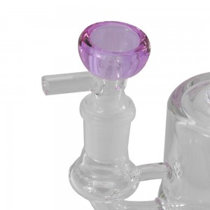 El vidrio púrpura pesado hecho a mano de encargo de la pipa de agua de la cachimba bong el smok del cubilete