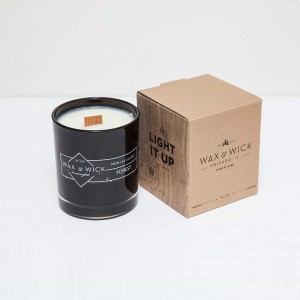 Shanghai Linlang Bäst säljande produkter Black Glass Candle Jar Ljusstake färgat glas