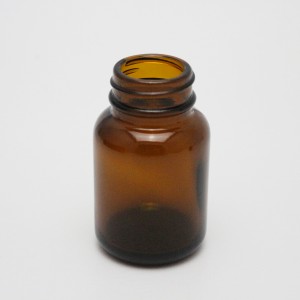 Shanghai linlang 60cc apothecary amber glass supplement bottle