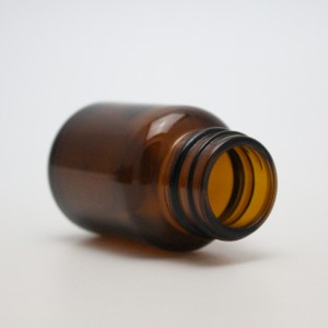 Shanghai linlang 60cc apothecary amber glass supplement bottle
