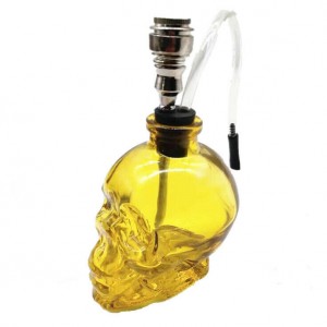 Forme de crâne recycleur bongo verre fumer accessoires de mauvaises herbes pipe à eau
