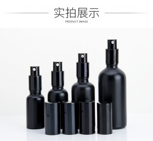 Spray Glass beard oil essential oil perfume bottle black matte