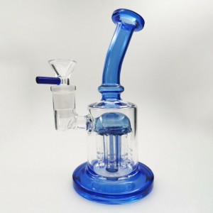 Custom blue handmade bongo smok water pipes glass hookah