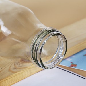 Til salg glass firkantet fruktjuice flasker for juice 500ml med lokk