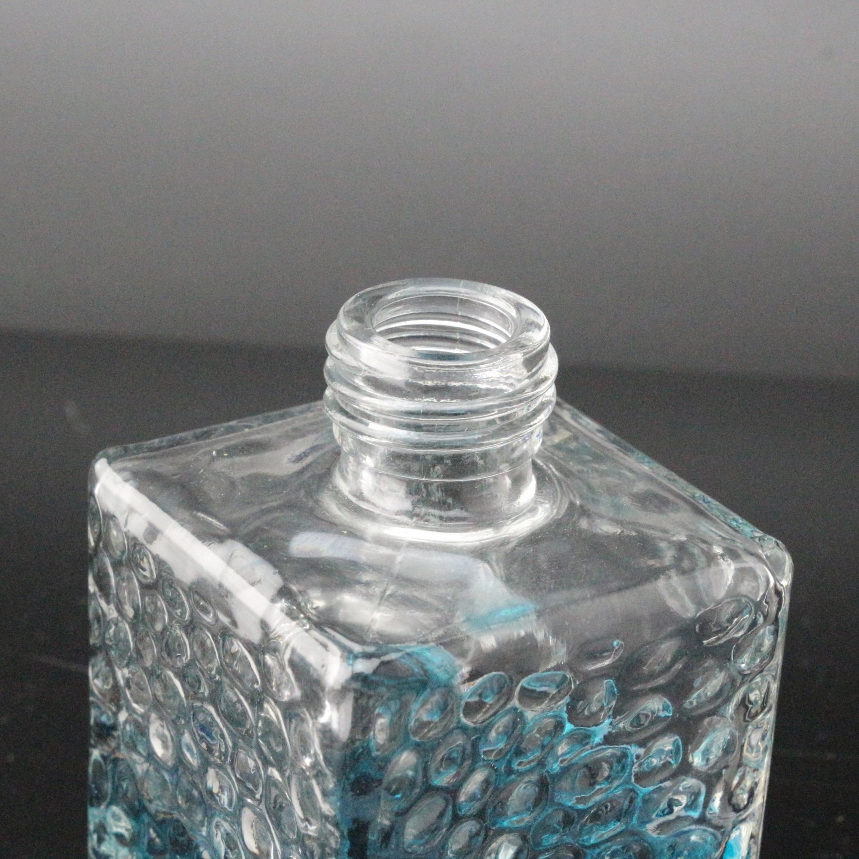 Clear Plain Square Glass Reed Diffuser Bottles with Pattern