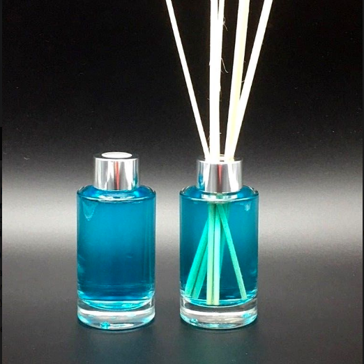 Empty Tall Round Reed Diffuser Bottles Glass 100ml Silver Cap and Free Reeds