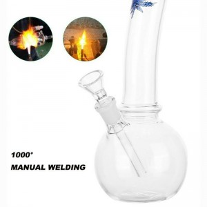 Hookah Water Pipe Glass Bong Tobacco Smoking Pipe Beaker Base with Stem