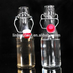 garrafa de flip top Atacado 250ml 500ml 750ml 1 litro vidro swing parte superior do frasco