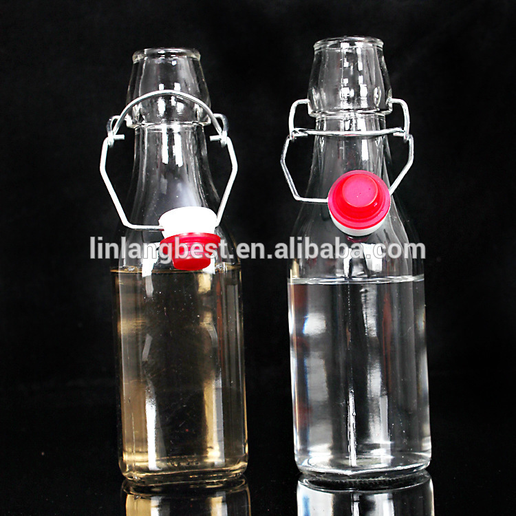 Fixed Competitive Price Custom Glass Candle Jars - Wholesale 250ml 500ml 750ml 1 liter glass swing top bottle flip top bottle – Linlang