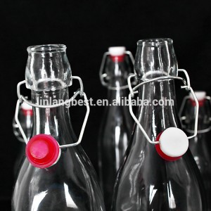 थोक 250ml 500ml 750ml 1 लीटर ग्लास स्विंग शीर्ष बोतल फ्लिप शीर्ष बोतल