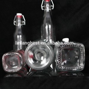 Wholesale 250ml 500ml 750ml 1 litro glass swing top bote bote flip top