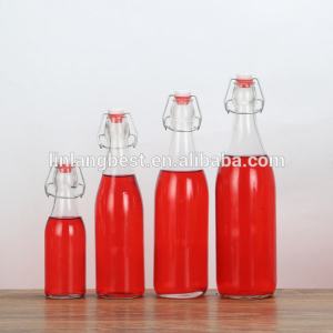 Großhandel 250ml 500ml 750ml 1-Liter-Glasbügelflasche Flip Top Flasche