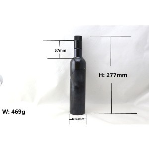 Wholesale Black Container Cylindrical Glass Olive Oil Bottle