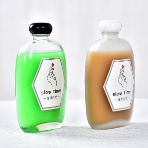 Partihandel olika storlek glas mjölk flaska juice flaska med tenn lock skruv