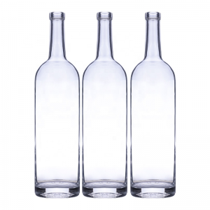 Bouteilles de liqueur de vodka au rhum Bouteille en verre à alcool de 750 ml avec couvercles à vis