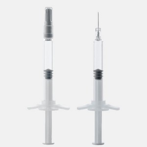 empty beauty glass syringes with needles for cosmetic 1ml 3ml