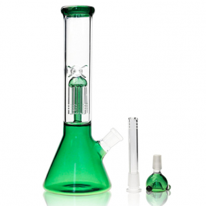 Niestandardowe ręcznie robione zielone szklane fajki do palenia fajki bongo chwastów