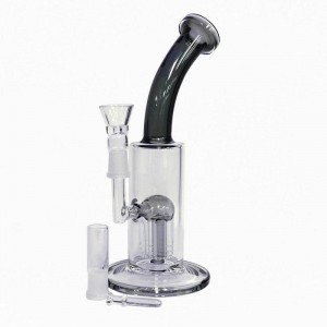Custom black hookah set glass shisha water pipe vase head bent