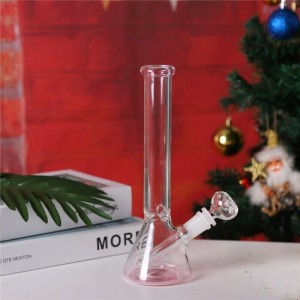 Custom handmade glass pipe pink tobacco rose hookah container bowl