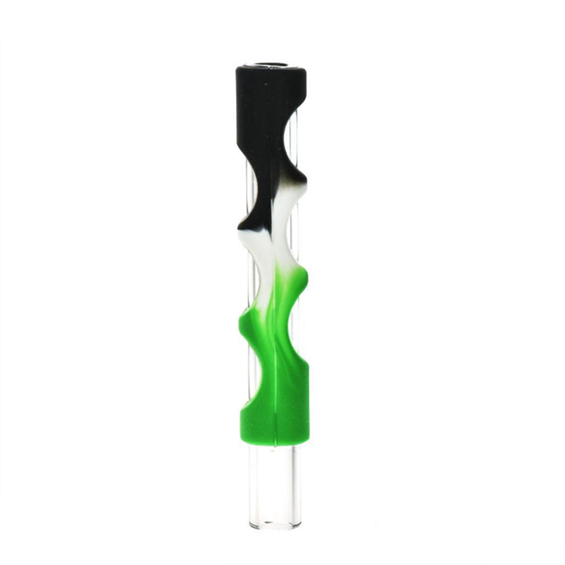 linlang shanghai silicone covered glass chillum weed somking ice water hookah tobacco pipe Featured Image