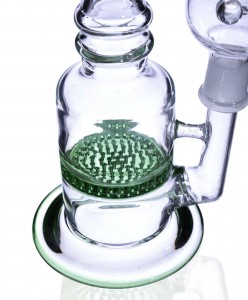 Zakázkové ručně vyráběné zelené skleněné bongo plevele vodní dýmka kouření příslušenství