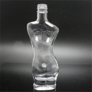 yndefuld kvinde kropsskygge 250ml glas sojasovsflaske med hvid hætte