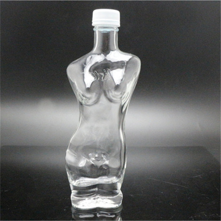 250ml Cute Design Glass Water Bottles, High Quality Glass Water