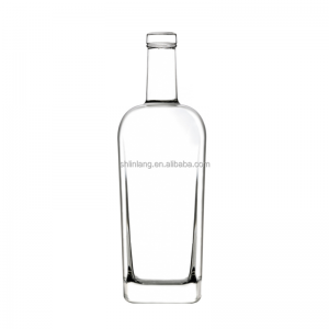 Vidrio de botella de vidrio de bebida de vodka blanco alto de vidrio al por mayor de Shanghai Linlang