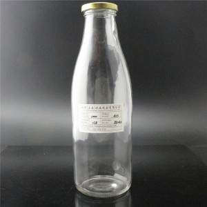 linlang standard glassware 1000ml saus botol kaca dengan tutup tinplate
