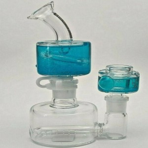 Green 7″ freezable modular glass bong hookah water pipe tobacco bongs