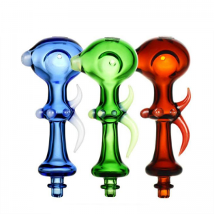 linlang shanghai customized glass taster bat with freezable glycerin hand glass weed pipe