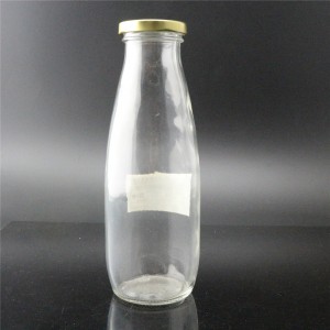 almindeligt glas 500ml tomatsovsflaske med metalhætte