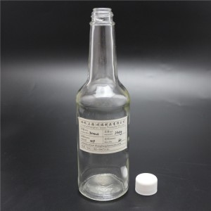 shanghai factory 10oz glass woozy bottle with plastic cap with insert