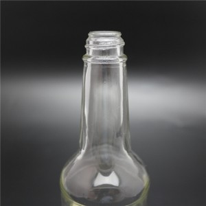 pabrik shanghai 10oz botol kaca woozy dengan tutup plastik dengan insert