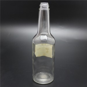 garrafa woozy de vidro de 10 onças da fábrica de Xangai com tampa de plástico com encaixe