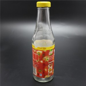 fabryka w Szanghaju 10 uncji nadmuchiwanej butelki na gorący sos z metalową nakrętką