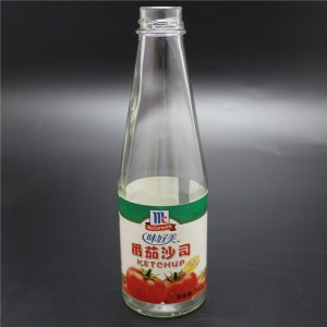 Bouteille de sauce tomate de 314 ml d'usine de shanghai pour le ketup