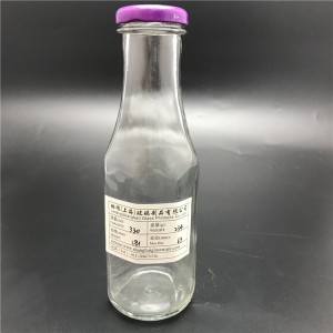 مصنع شنغهاي 330 مل زجاجة صلصة ساخنة مخصصة مع غطاء بلاستيكي أبيض