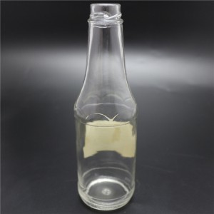 350ml مصنع شنغهاي زجاجة صلصة حارة مع غطاء معدني أبيض