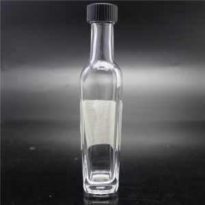 garrafa de molho picante de vidro transparente de venda direta da fábrica de Xangai com tampa de plástico