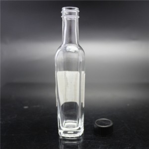 garrafa de molho picante de vidro transparente de venda direta da fábrica de Xangai com tampa de plástico
