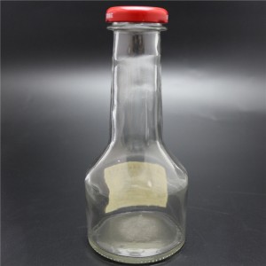 مصنع شنغهاي جيد الشكل زجاجات صلصة هوي 300 مل مع غطاء معدني