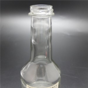 shanghai factory good shape hoy sauce bottles 300ml with red color metal cap
