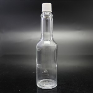 shanghai factory sale 59ml hot pepper sauce glass bottles with cap